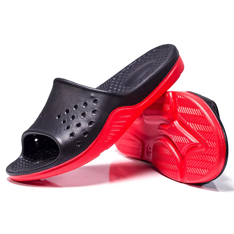 Plus Big Size 49 50 51 52 53 54 Mens Slide Slippers Flat Rubber Sandals Summer Beach Slides Outdoor Indoor Home Shoes
