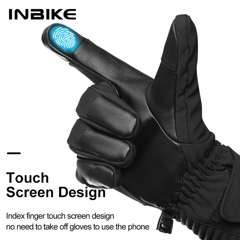 INBIKE Winter Gloves Touchscreen 3M Thinsulate Cycling Gloves for Men Women Waterproof Cold Weather Sports Fishing Gloves 23°F