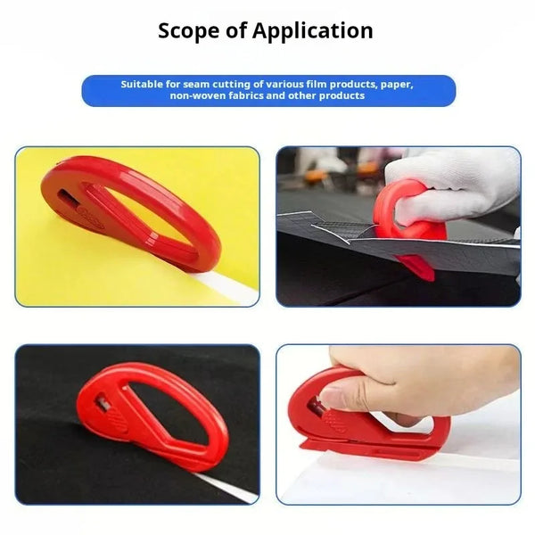 1pc Easy-Glide Wrapping Paper Cutter with Safe Razor Blade, Perfect for Gift Wrap, Crafts & Office Use, Ensures Precise Cuts