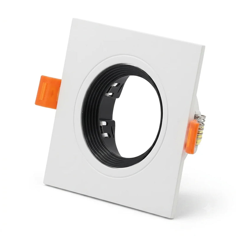 JOYINLED 1/10PCS Square Recessed Ceiling Spotlight Frame GU10 MR16 Socket Holder Adjustable Downlight Trim 75mm Open Hole