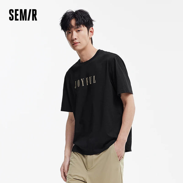 អាវយឺតបុរស Semir ឆ្នាំ ២០២៦ អាវក្នុងប៉ាក់បោះពុម្ពកអាវរាងមូល រចនាបថថ្មី ងាយស្រួលប្រើ ទន់ ពាក់ប្រចាំថ្ងៃ