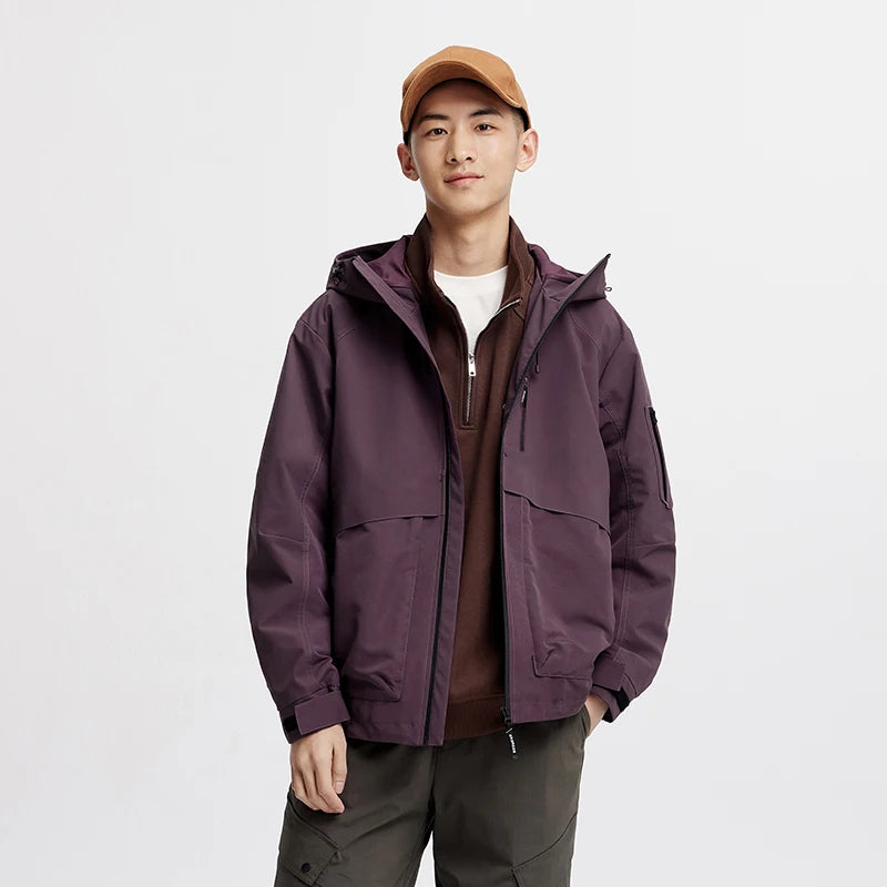 Semir Men Jacket Outdoor Mountain Style Hooded Loose Couple Casual Style Autumn Lightweight Outerwear Daily Wear 2026