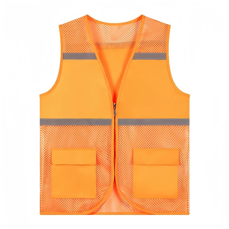 2026 Custom Logo Printed Advertising Clothing Work Vest  Summer Breathable Mesh Fishing Vest Volunteer Workwear