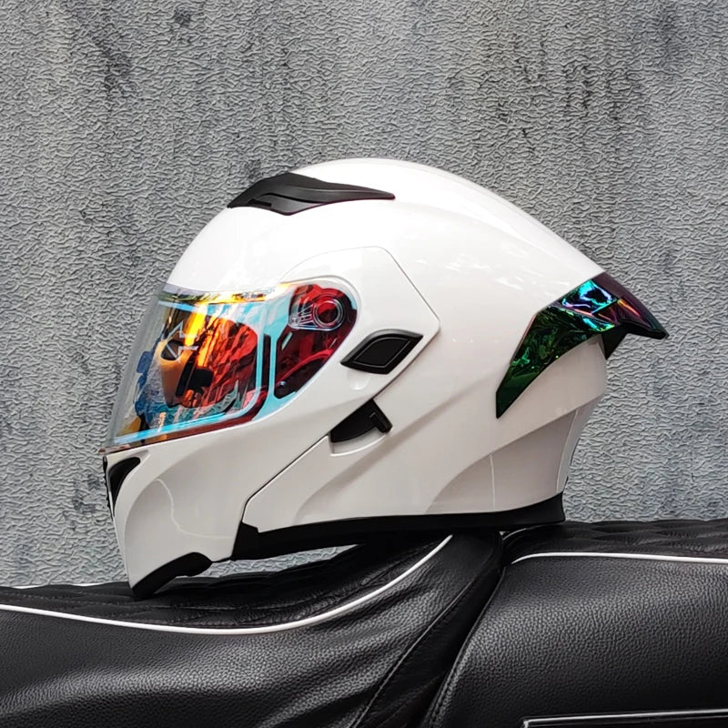 ORZ's latest high-quality modular flip helmet cascos para motos motorcycle dual lens full helmet capacity DOT approved