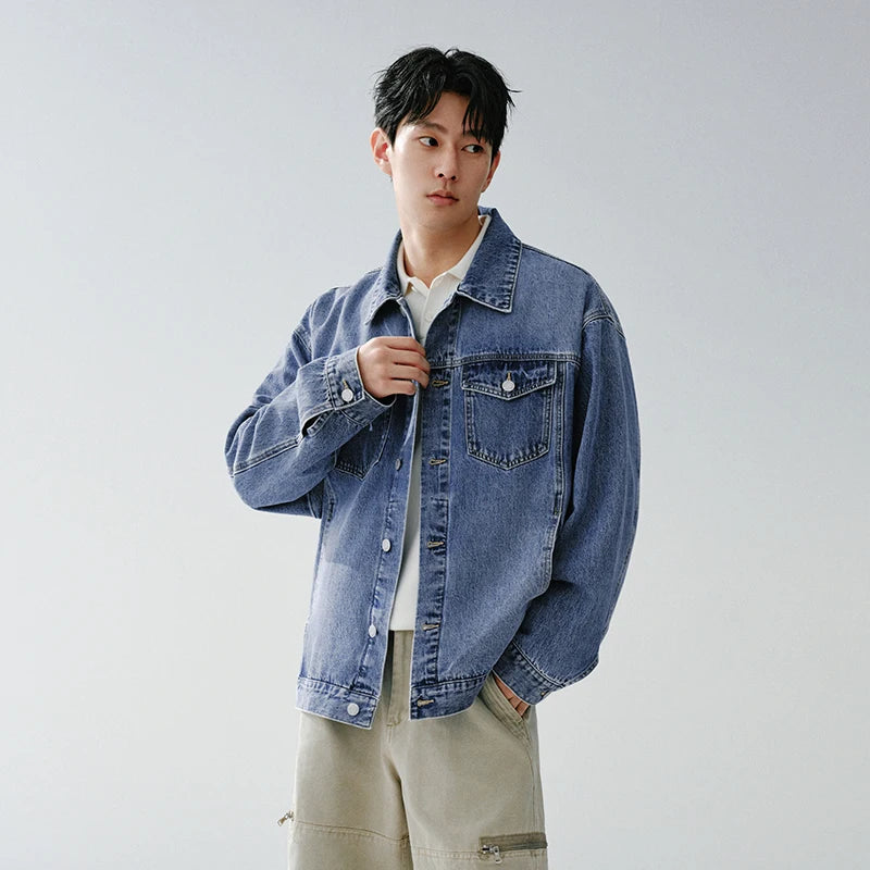 Semir Retro Jacket Unisex 2026 Spring Denim Loose Lapel Casual Versatile Fashion Comfortable Daily Wear Outerwear