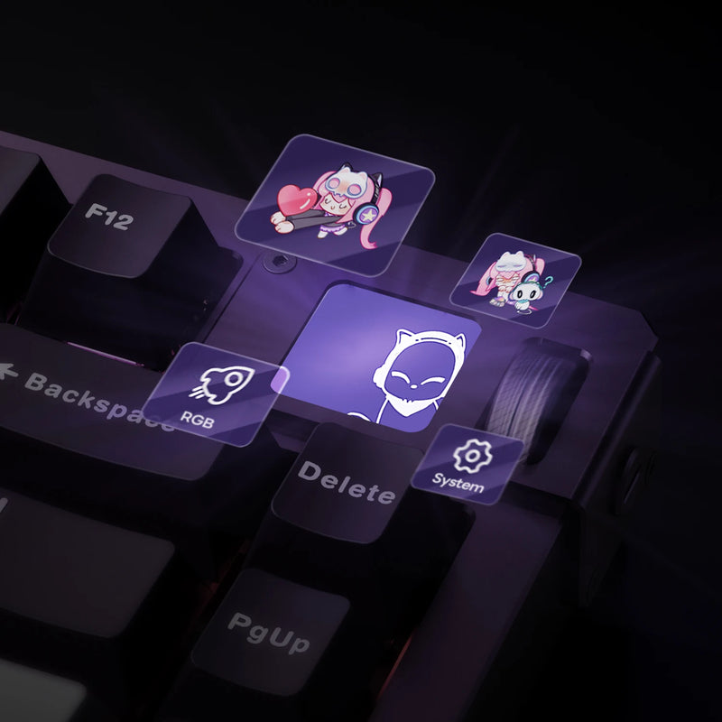 Akko MOD007 V5 HE Magnetic Keyboard with Display Screen 75% Rapid Trigger 0.005mm 8K RGB Gaming Mechanical Keyboard Aluminum CNC