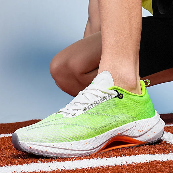 Men women casual sneakers four seasons breathable comfort soft-sole outdoor speed running shoes couple light racing sports shoes