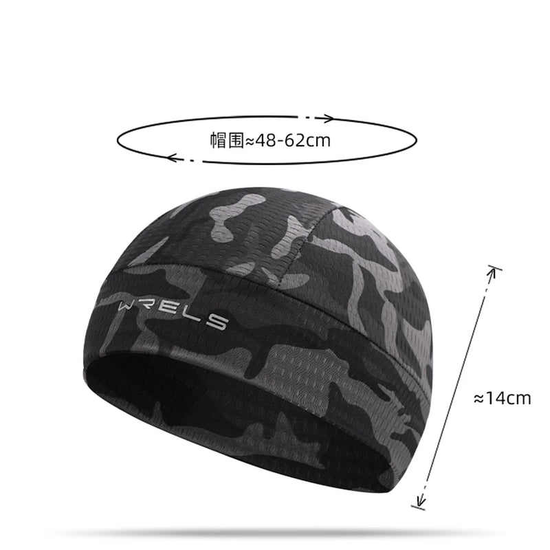 WRELS Motorcycle Cycling Cap Quick Dry Breathable Moisture Wicking Sports Cold Cap Absorbent Breathable Hat Under Helmets Thin