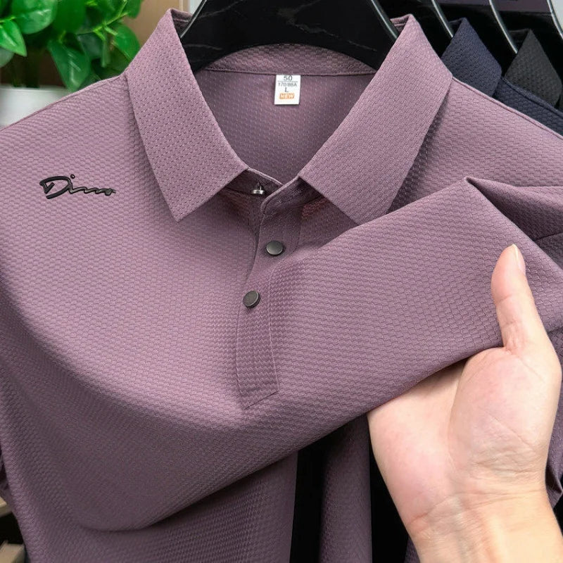 Designer Original Man Summer New Short-Sleeved Polo Shirt Lapel Button Letter Print British Style Fashion Leisure Men's Clothing