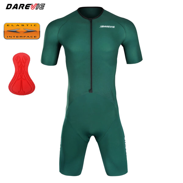 ឈុតជិះកង់ DAREVIE អ៊ីតាលី Elastic Interface® Pad ឈុតជិះកង់ Triathlon កម្រិតខ្ពស់ មានហោប៉ៅចំហៀងសម្រាប់បុរស