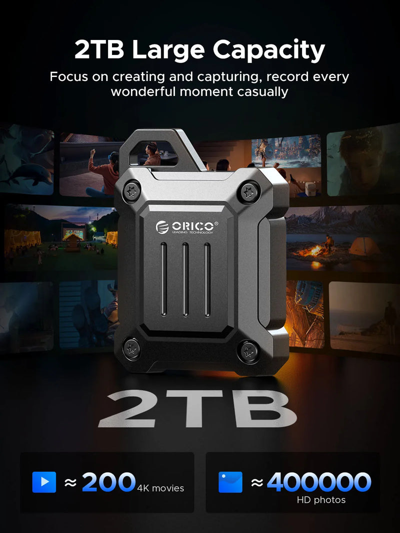 ORICO 2230 SSD Enclosure M.2 NVMe SSD Enclosure USB 3.2 Gen 2 10Gbps NVME PCI-E M-Key External SSD Drive Enclosure 2230mm