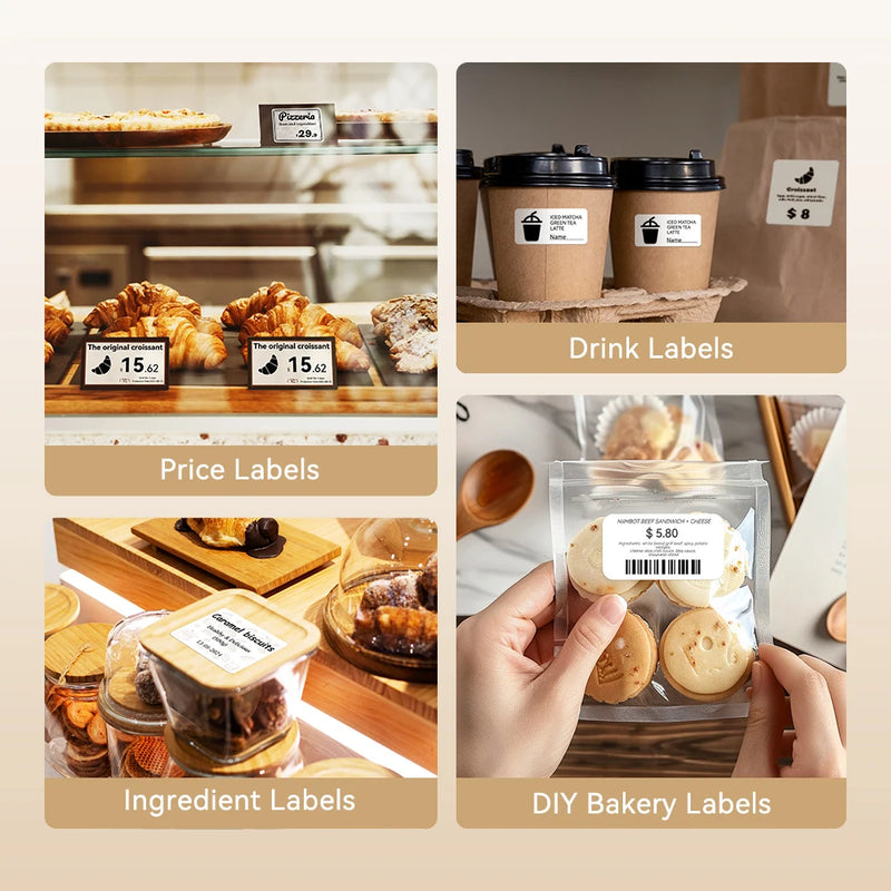 Niimbot B1 Thermal Label Printer Bluetooth Portable Pocket Label Maker Barcode QR Code Self-adhesive Sticker Labeling Machine