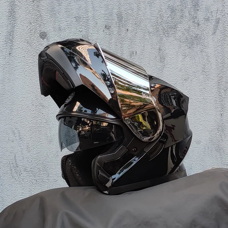 Motorcycle Open Face Modular Flip Up Full Face Helmet for Adult Men and Women DOT Approved Moto Helmets ORZ-162