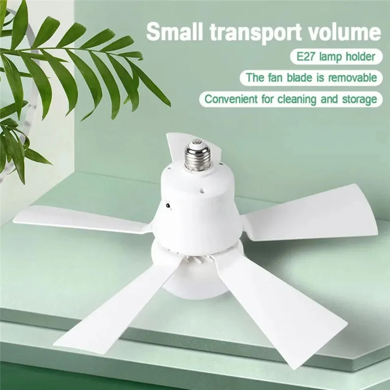 Black/White 30W LED Ceiling Fan with Lamp Fixture 5-Speed Fan Durable Silent Ceiling Fan for Bedroom Balcony Study AC85-265V