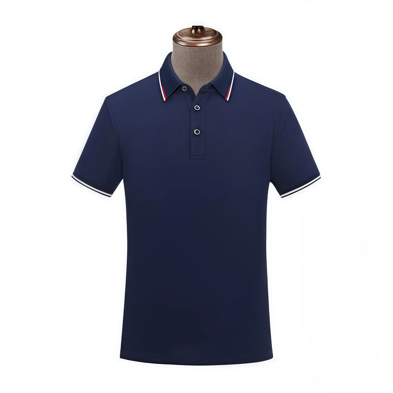 5A antibacterial intercolor Short Sleeve Turn-down Collar  Top  Business Sport 12 colors High-End Pure Cotton Polo shirt