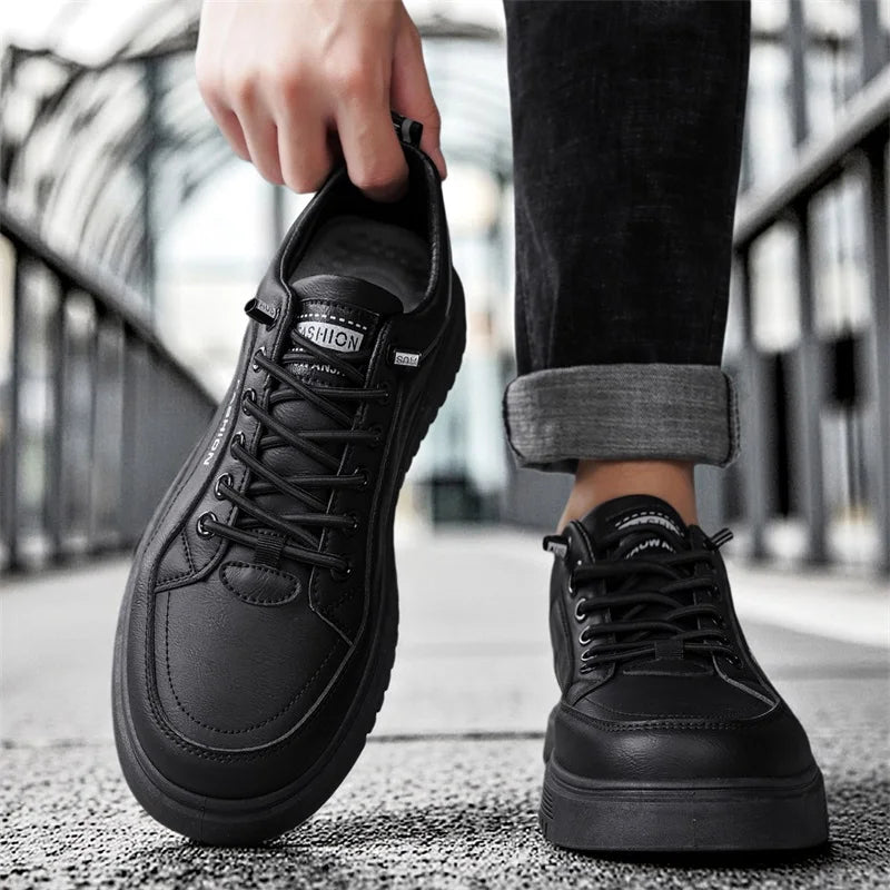 Men's casual shoes four seasons breathable soft-sole anti-slip outdoor walking shoes lightweight flat shoes sports board shoes