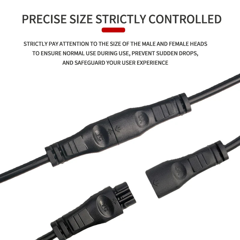 5PCS DC Connector Cable for LED Panel Light - 3Pin Wire with Tinned Flat Plug 24AWG for  Power Supply Household Appliances