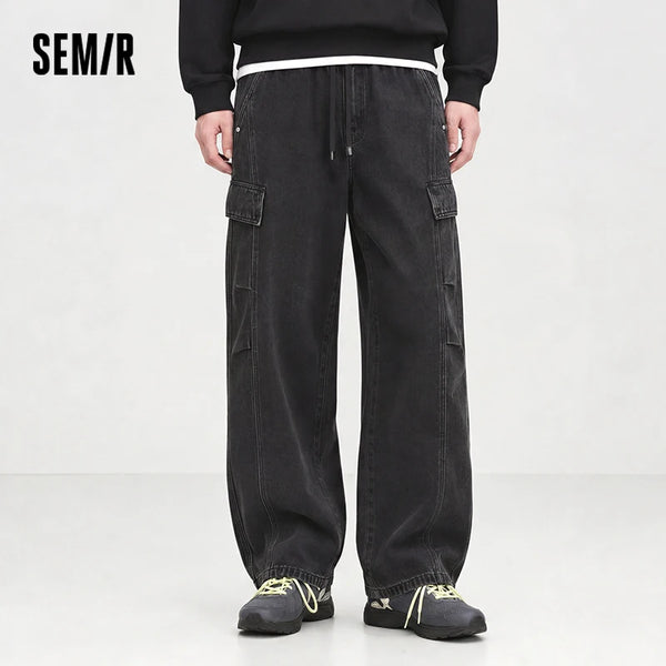 ខោខូវប៊យបុរស Semir រាងកោង រលុង មានហោប៉ៅសម្រាប់ដាក់ឥវ៉ាន់ ចង្កេះយឺត 2026 ខោខូវប៊យរដូវស្លឹកឈើជ្រុះ មានផាសុកភាព ស្ទីលតាមដងផ្លូវ ស្លៀកប្រចាំថ្ងៃ
