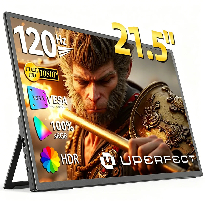 UPERFECT UMax 21 Touch 21.5" Computer Monitor 120Hz Touchscreen 1080P 1300:1 IPS Screen With USB C HDMI For Laptop PC Mac Phone