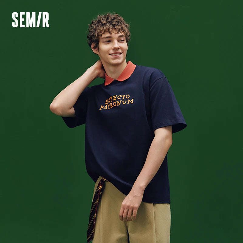 Semir Short Sleeve T-Shirt Men Printed Couple Outfit Pure Cotton Summer Wear 2025 New Style