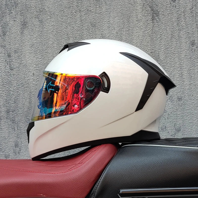 Full Face motorcycle helmet dual shield with removable washable inner lining racing moto helmet