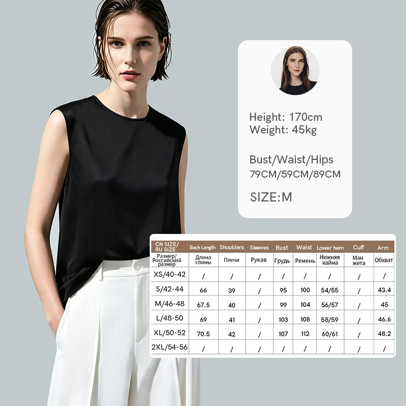 AMII Women's Sleeveless Chiffon Blouse Summer Round Neck Loose Cutout Pleated Shirt 2026 New Elegant Flowy Casual Top 12652066