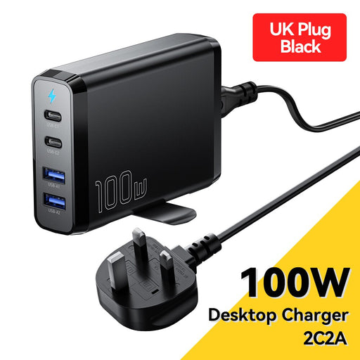 Essager 100W GaN 4 in 1 Charger For Macbook Tablet Fast Charging For iPhone 14 13 12 Pro Max Xiaomi Samsung USB Type C PD Charge UK