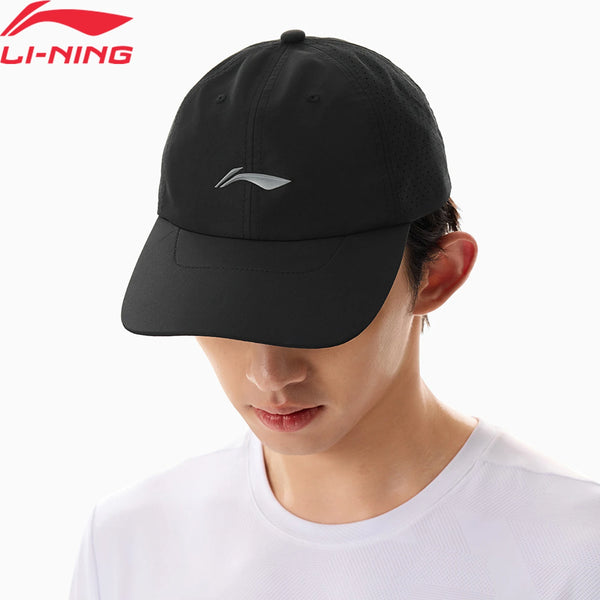 មួកបេស្បលរត់ Li-Ning Unisex ការពារកាំរស្មីយូវី [UPF 50+] 100%Polyester 56-60cm មួក LiNing មានខ្យល់ចេញចូល AMYW111