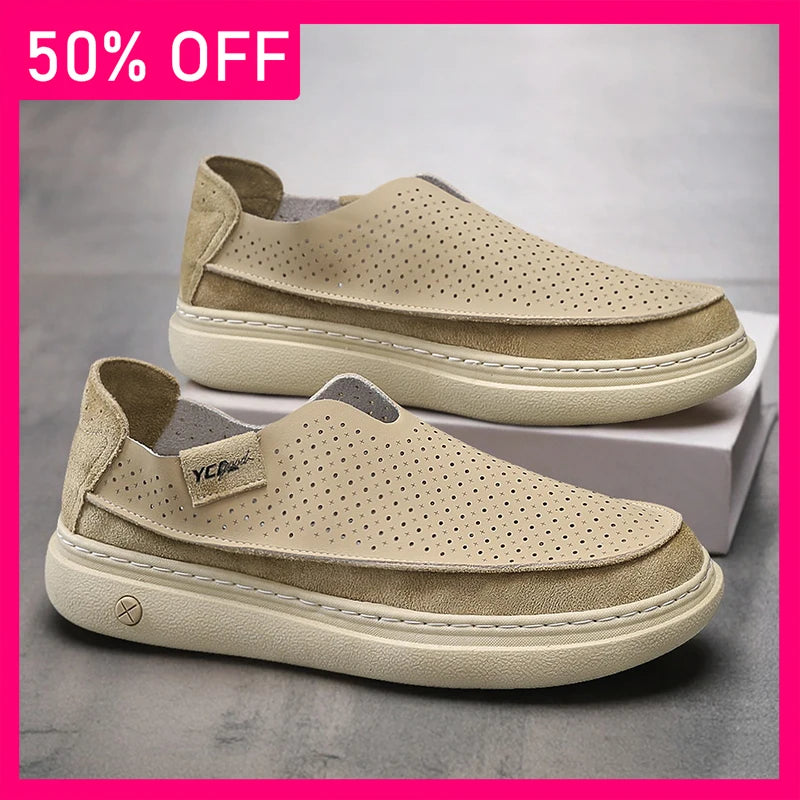Men Casual Shoes Summer Light Breathable Comfortable Soft Soled Versatile Walking Shoes New Slip on Outdoor Fashion Casual Shoes