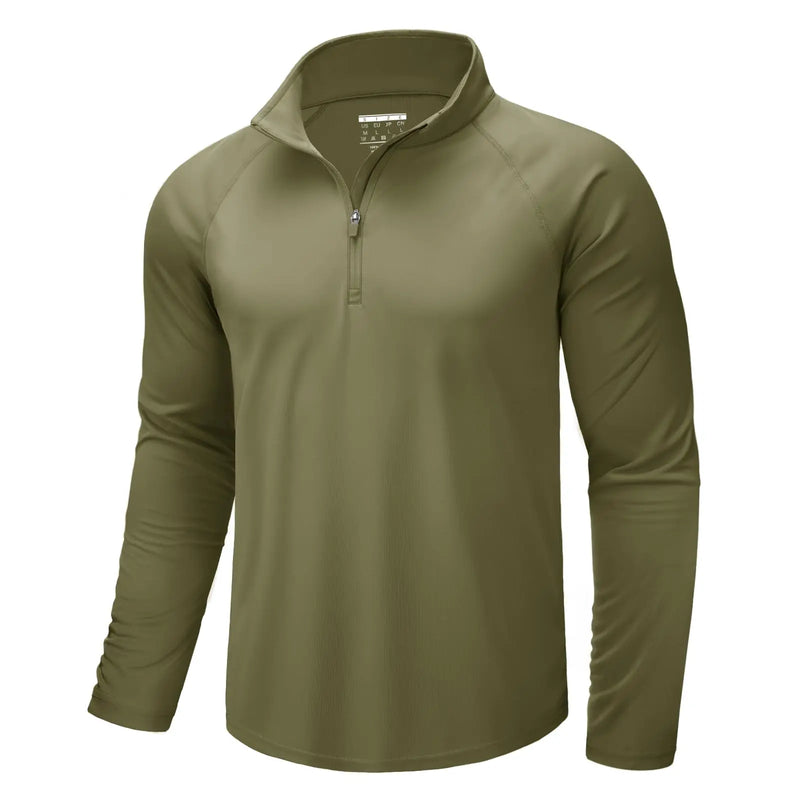 TACVASEN Mens UPF50+ UV Protection T-Shirt Lightweight Long Sleeve Quick Dry Fishing Shirt Outdoor Hiking Workout Rash Guards