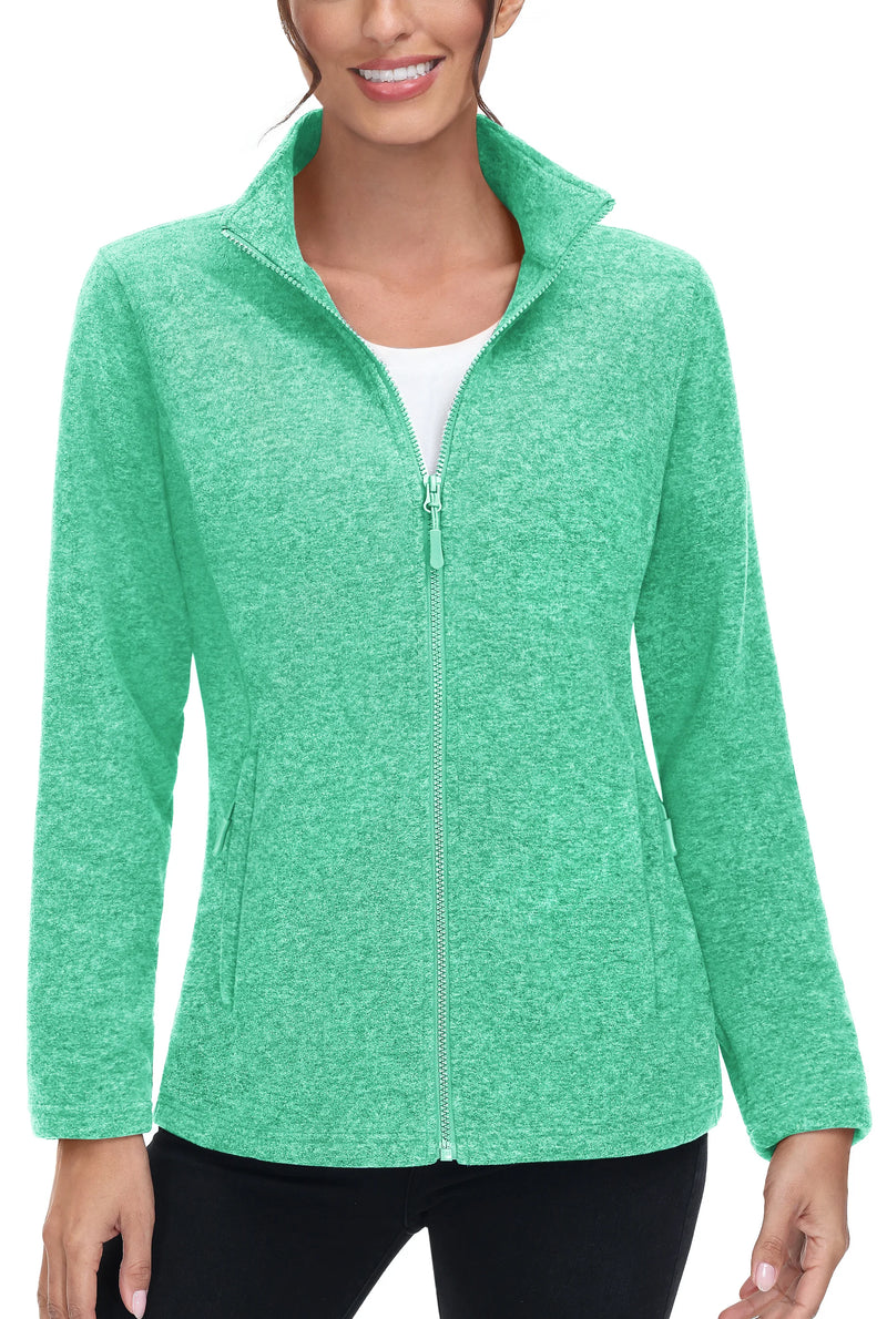 TACVASEN Spring/Autumn Lightweight Fleece Jackets Womens Sports Warm Sweatshirts Thermal Casual Turtleneck Sweater Coats Tops