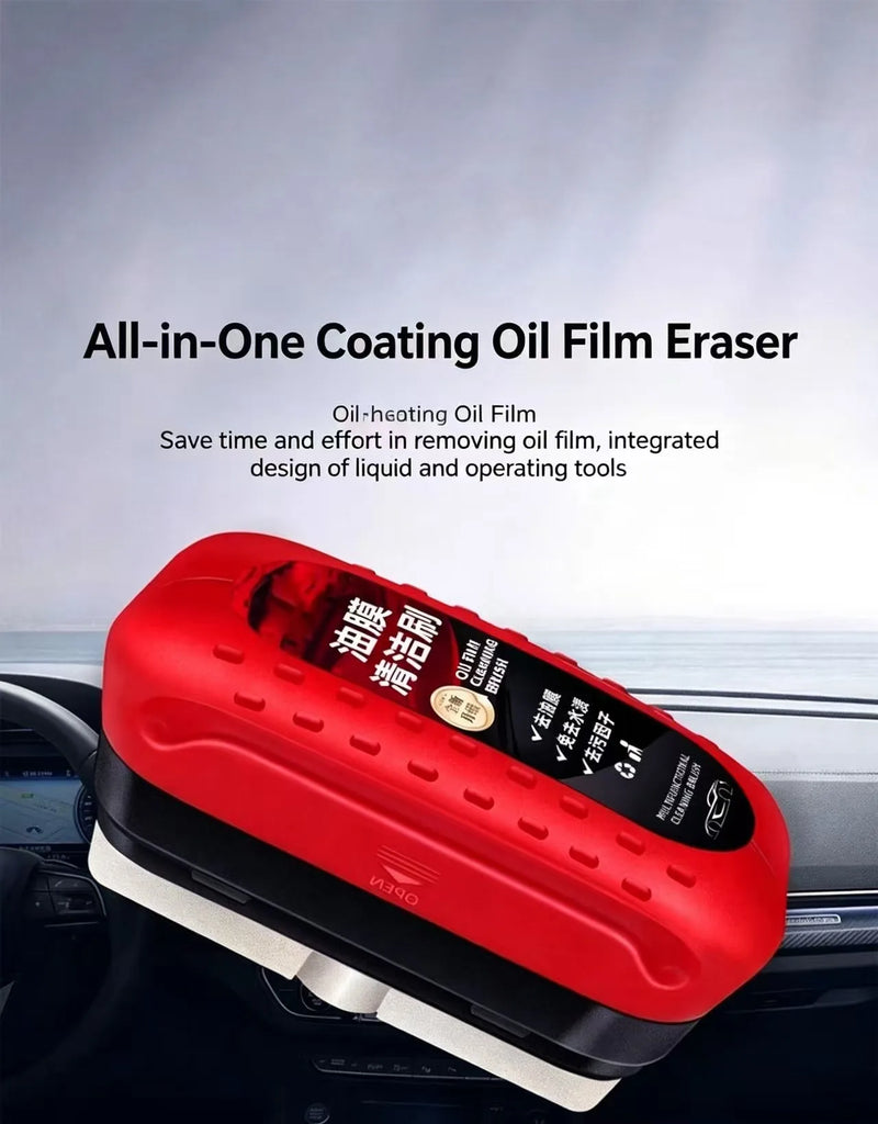 Car Glass Oil Film Cleaning, Wiping Red with Strong Force to Remove Dirt from Front Gear, Side Windows, and Rearview Mirrors, Re