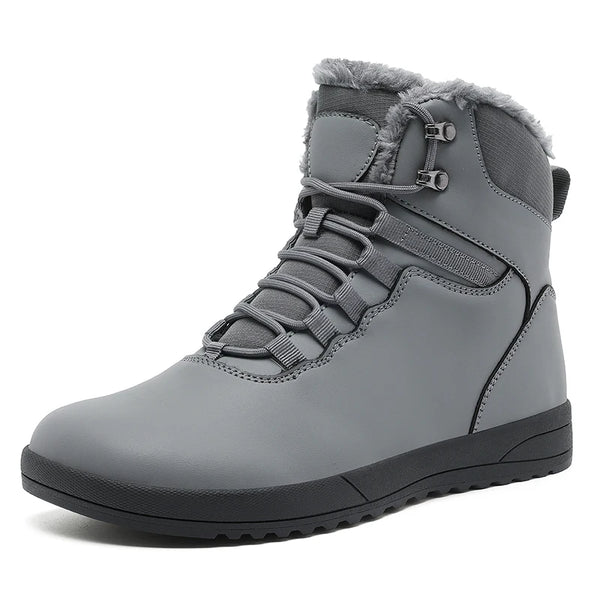 Wide Toe Box Plus Size 49 50 51 52 53 Men's Winter Snow Boots Warm Fleece Lined High Top Non‑Slip Ankle Boots