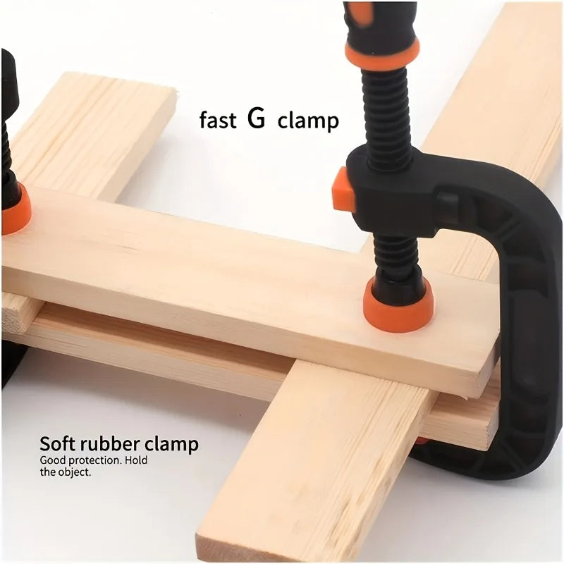 1pc 7-inch Heavy-Duty Clamp,Suitable for Woodworking - Reinforced Plastic and Nylon Construction with Non-Slip Ergonomic.
