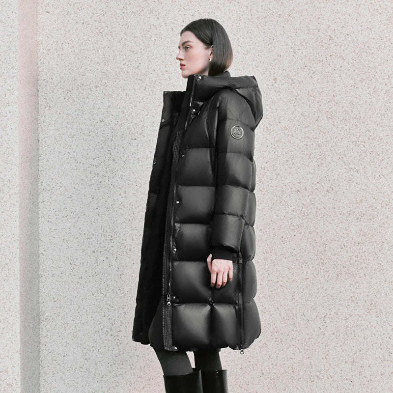 Semir Women Down Jacket Goose Down Fill 2026 Winter Outdoor Layer Warm Insulation Cold Weather Everyday Style Clean Silhouette