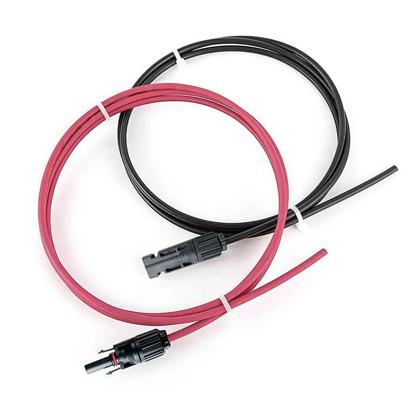 6 mm² 10AWG Extension Cable PV1-F Solar Panel Wire, Waterproof DC Connector Male & Female Pair for Photovoltaic System