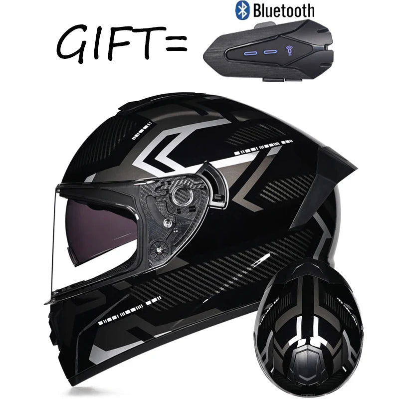 Gift Bluetooth Original Motorcycle Helmet Full face helmet Off Road Cascos para motos DOT  Certification Capacete Casco moto