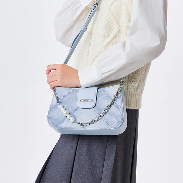 Semir Bag Women Underarm Bag High-End Fashion Diamond Pattern Stylish Shoulder Bag Elegant Womens Bag 2025 New Design