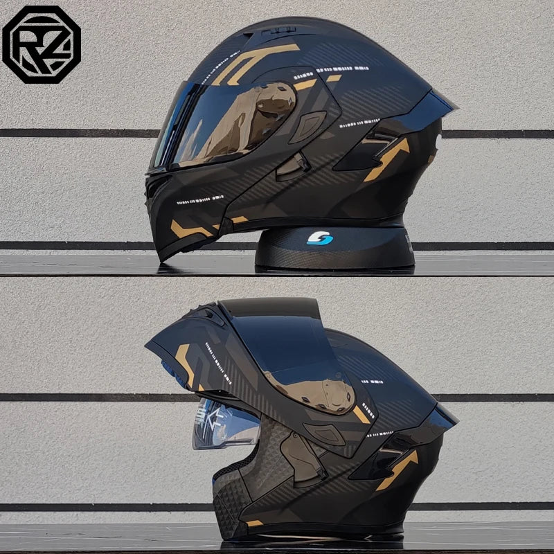 Modular Filp up Motorcycle Helmet Full Face Racing Helmet Dual Visors DOT Approved  motosiklet kaskı