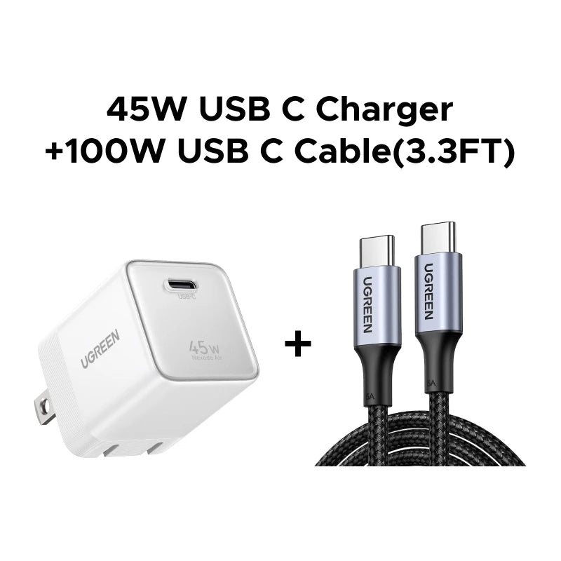 【Ultra Mini】UGREEN Nexode Air  45W GaN Charger USB C Fast Charger PD3.0 PPS For iPhone 18 17 Pro Samsung S26  Tablet Macbook Air