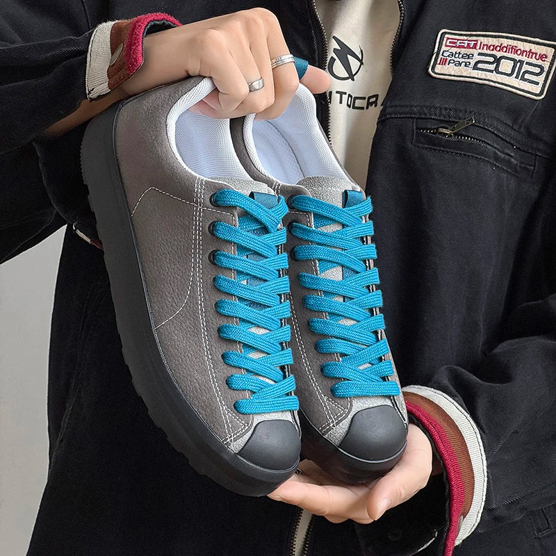 Mens Board Shoes Autumn New Low Cut Trend Street Casual Sneakers Lightweight Snug Outdoor Walking Flat Tennis Shoes for Men