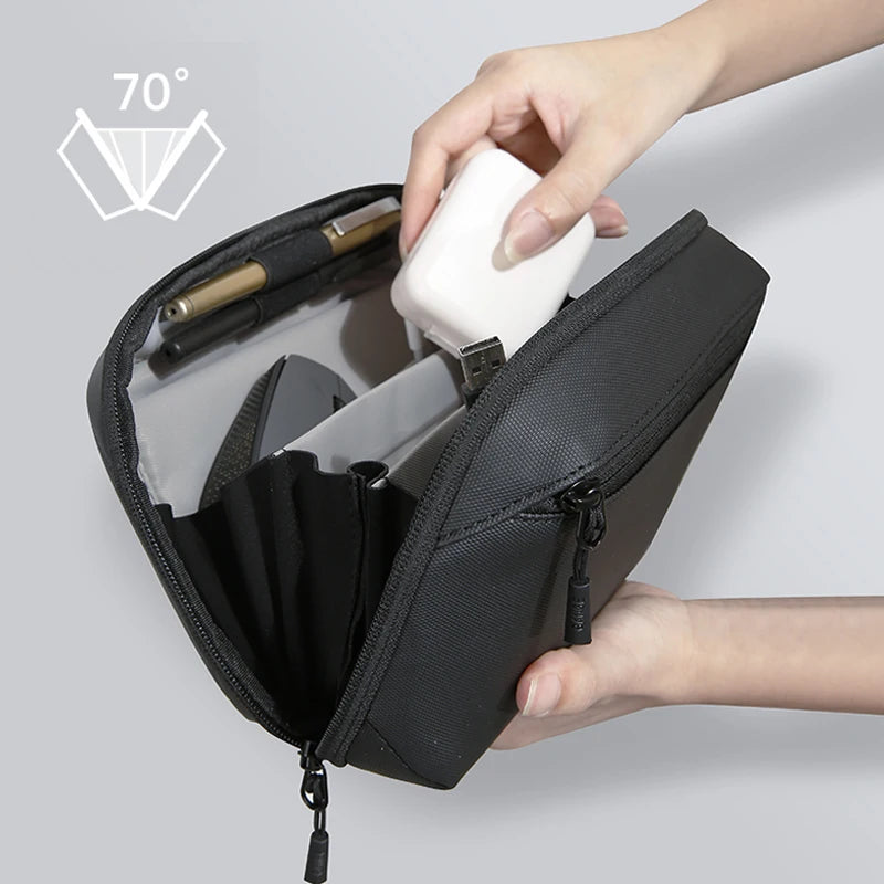 BANGE Travel Electronics Organizer Portable Cord Case Tech Storage Bag Extra Large 3 Layers Universal Carry Cable Bag for Phone