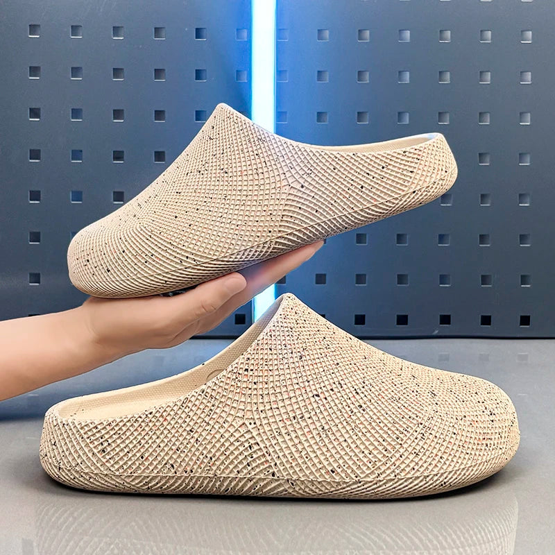 EVA Closed Toe Mules Cushion Backless Slip on Chef Clogs Half Shoes Lightweight Non-slip Casual Slippers Indoor & Outdoor