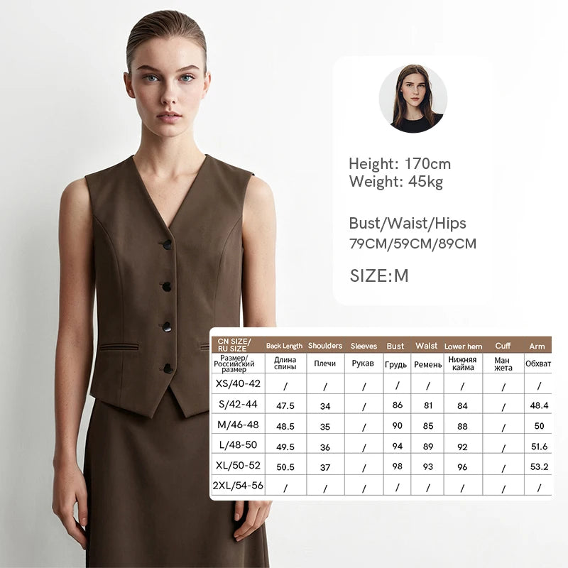 Amii Vest Women V-Neck Unique Buttons Cropped Jacket Sequin Embellish Lace 2026 Autumn Clothes Casual Office Lady Tops 12623027