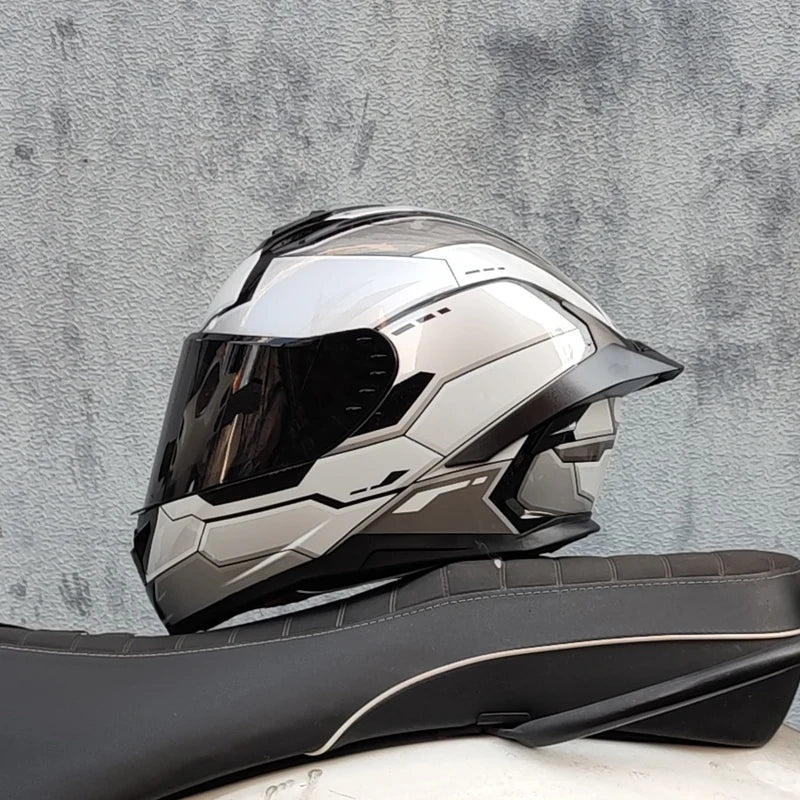 Full face motorcycle helmet double shield racing motorcycle helmet funda casco moto
