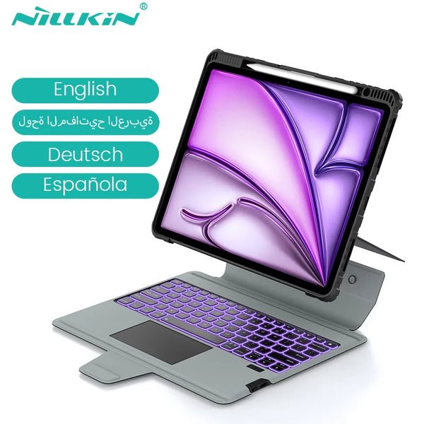 Backlight Keyboard Case for iPad Pro 13 M4 Air 13 2025 Nillkin for iPad Pro 12.9 6th Generation Air 11 M2 Spanish Keyboard Cover