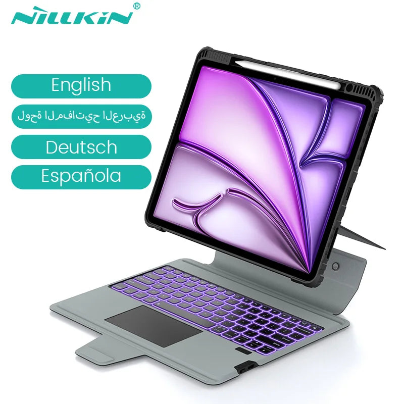 Backlight Keyboard Case for iPad Pro 13 M4 Air 13 2025 Nillkin for iPad Pro 12.9 6th Generation Air 11 M2 Spanish Keyboard Cover