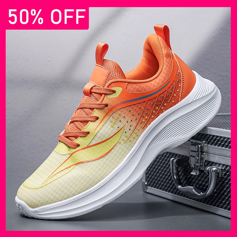 Men Sports Shoes Breathable Mesh Comfort Spring Outdoor Running Sports Shoes 2026 New Soft Sole Rebound Cushioning Tennis Shoes