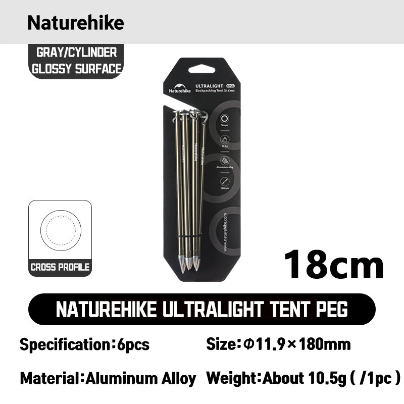 Naturehike 2026 NewHiking Tent Lightweight Tent Pegs for Outdoor Hiking and Camping Durable&Stable Compatible with All Tents