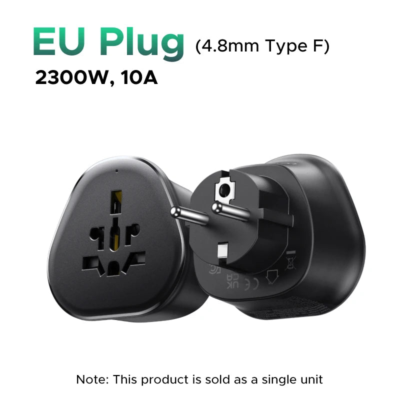 UGREEN Universal Travel Adapter Multi-Country Power Adaptor US Plug Converter Compatible with EU US UK KR RU Outlets